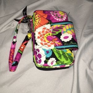 vera bradley floral wristlet